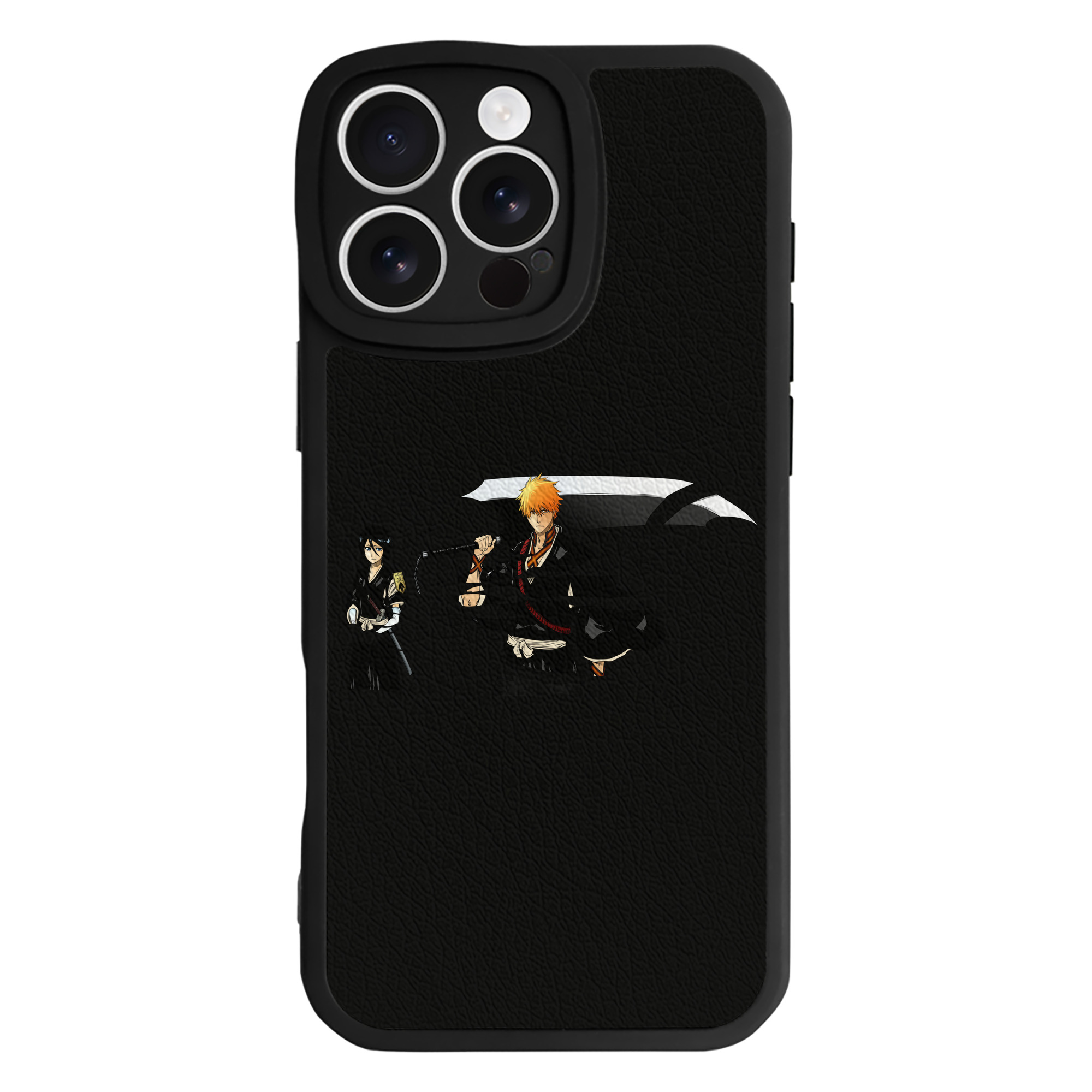 ブリーチ 黒崎一護（くろさき いちご）BLEACH Kurosaki Ichigo 【iPhone 16シリーズ対応】シリコンスマホケース（レザー調） 材質：シリコン